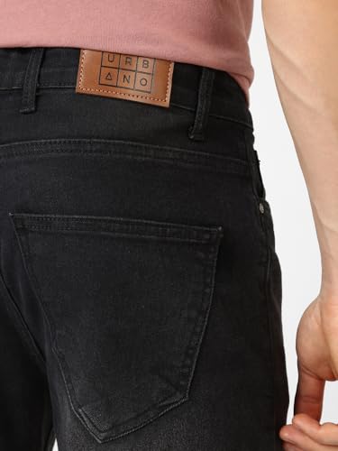Image of Urbano Fashion Men's Mid Rise Slim Fit Washed Jeans Stretchable