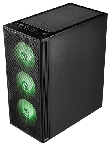 Image of Circle Xtender X1 Mid- Tower Computer Case | Gaming Cabinet - Black| Support ATX, M-ATX, ITX | Pre- Installed 3 x 120mm Front and 1 x 120mm Rear ARGB Mirror Fans