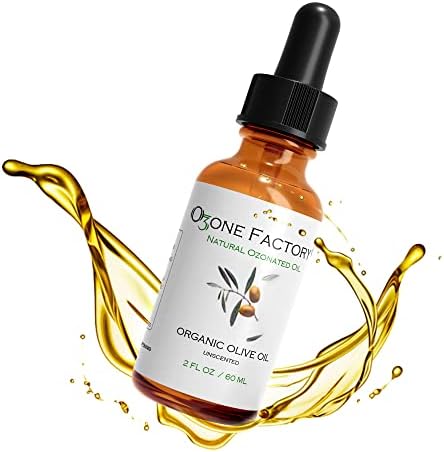 Ozone Factory Ozonated Olive Oil, Unscented and Natural Face Oil for Women & Men, Olive Oil for Skin, Nail & Foot Care, Cold Pressed, Extra Virgin Skin Oil, 60 ml