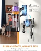 AlloyMove Cordless Vacuum Cleaner, 550W 50KPA 80Mins Self-Standing Cordless Vacuum for Home, With Wall Mount Charging/LED Display/Anti-Tangle Brush Stick Vacuum for Carpet/Pet Hair/Hardwood Floor, A05 — image 8