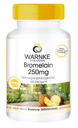 Bromelina 250mg Enzima de Piña 100 Cápsulas