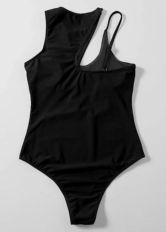 Women Hot Monokini Beachwear Bathing Suit - Women Strapping One Piece Swimsuit – One-Shoulder Bikini Swimwear4