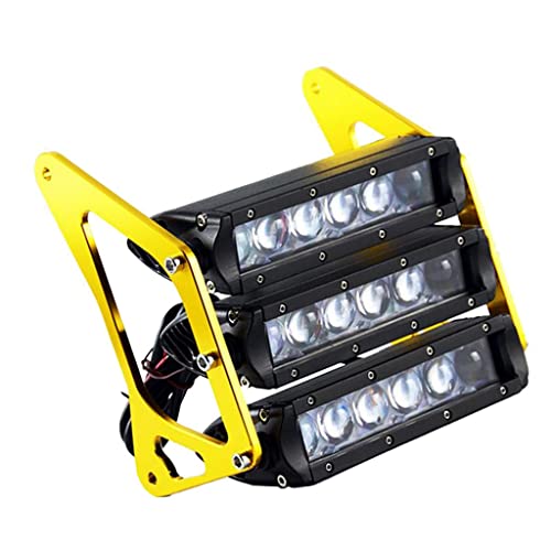Phares LED rétro de carénage pour moto en aluminium doré à faible consommation