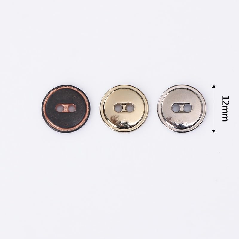 20 botones pequeños de 12 mm con 2 agujeros, botón redondo for ropa(A)