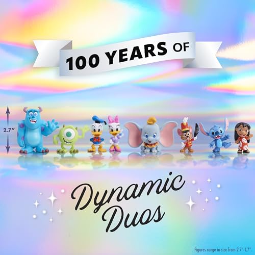 Disney100 Years of Dynamic Duos Celebration Collection Limited Edition 8-Piece Figure Pack, Kids Toys for Ages 3 Up by Just Play