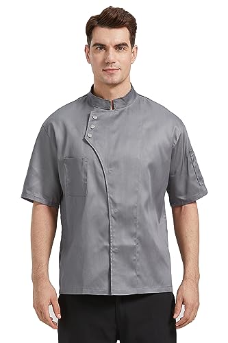 Nanxson Giacca da Chef Manica Lunga Giacche da Cuoco Uomo