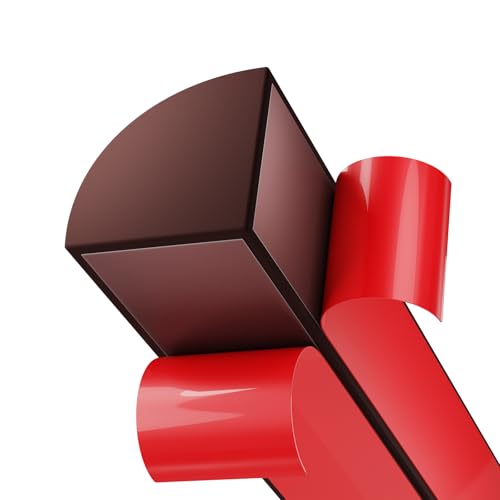 Flexible Quarter Round Molding, Peel and Stick Silicone Flexible Moulded Trim for Corner Ceilings, Floors, Bathrooms, Kitchens, Countertops (Deep Coffee Color, 1/2 x 1/2 x 39Inch)