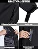 Military Jacket Mens Winter Fleece Jacket Outdoor Tactical Hooded Jacket Warm Ski Hoodies, Black, XXL #5