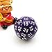 Bescon Fifty-Sided Die, 50 Sided Cube, 50 Sides Dice, 50-Sided D50 30mm Large Gaming Dice - Purple Opaque Color with White Numbers