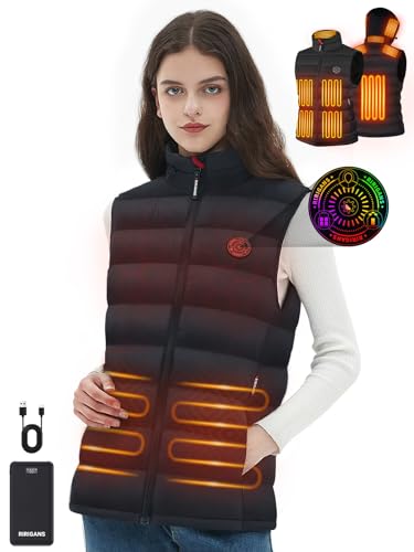 Heated Vest For Women, Heated Jacket with 7.4V 16000mAh Battery Pack, 10 Heating Zones Waistcoats for Outdoor
