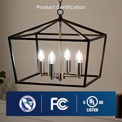 Image of FLSNT 5000K Daylight B10 Dimmable 4W LED E12 Candelabra Bulbs, 40W Equivalent LED Chandelier Candle Bulbs, Clear Glass Finishing, 6 Pack UL,CA65 Listed.