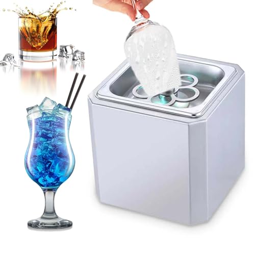 HCAUYNN Escarchador De Vasos De Co2, Congelador EléCtrico De Vasos, MáQuina De Hielo para Escarchado De Vasos, para Bares, Restaurantes Y HeladeríAs.