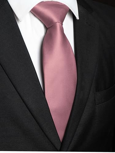 Image of JEMYGINS Solid Color Tie Mens Necktie for Business and Wedding