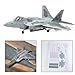 MOOKEENONE 1:33 US F-22 Fighter Raptor Military Fighter Aircraft Paper Model Simulation Collection Display (Unassembled Kit)