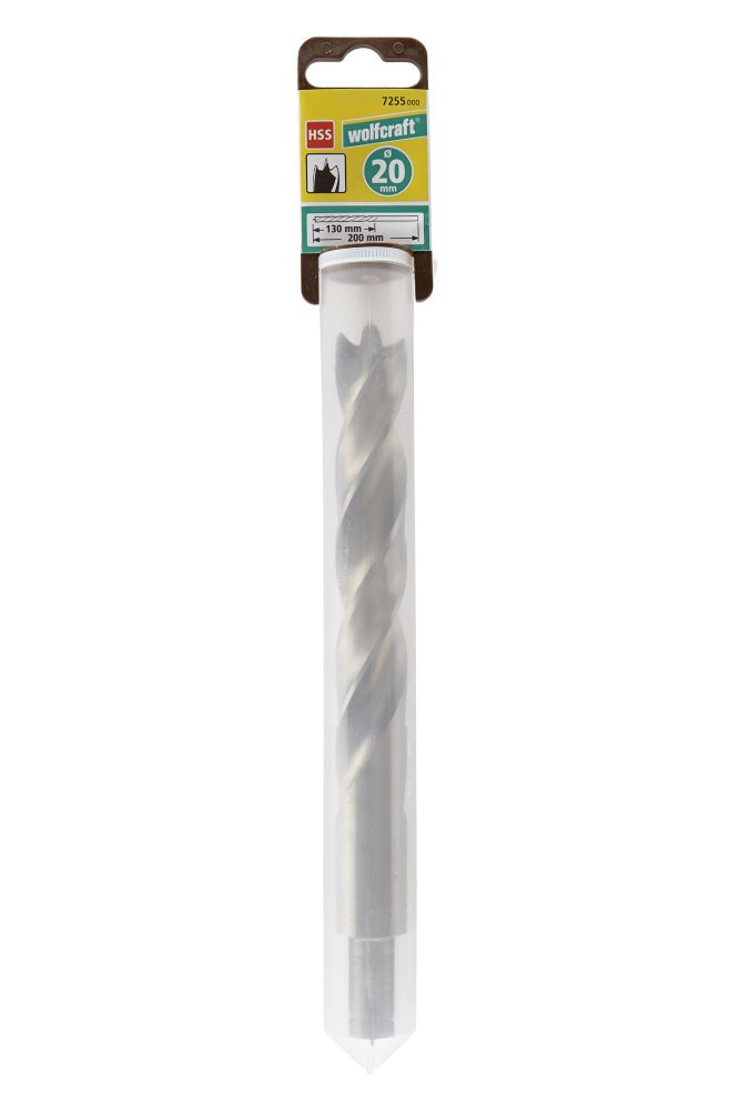 wolfcraft HSS Wood Twist Drill Bit "Professional", diameter 20 mm I 7255000 I For drilling into very hard woods - Image 2