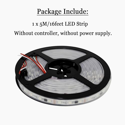 Image of 12V 2811 Pixel Programmable LED Strip Light, Fancy Dream Color, 5M /16Feet 300LED, Without Power Supply (IP68 Silicone Filled)