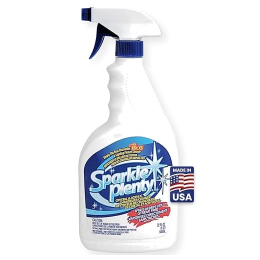Sparkle Plenty Chandelier Cleaner Drip Dry Spray - Crystal Chandelier Cleaner Spray No Wipe - Spray Away Dust Remover - Crystal Cleaner - Cleans Delicate Glass, Figurine & Fine Collectible - 32 fl oz.