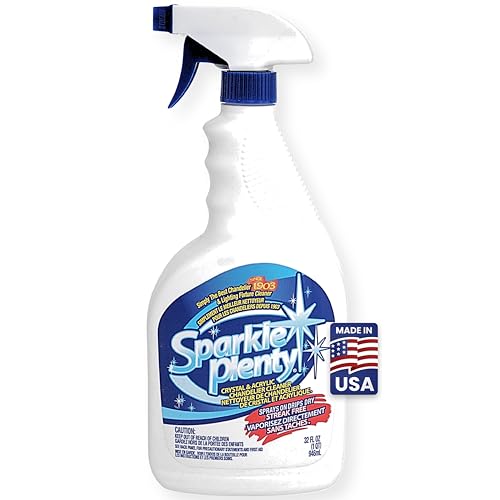 Sparkle Plenty Chandelier Cleaner Drip Dry Spray No Wipe for Dust 32 oz