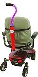 CaneTUBE® Cane Holder for Scooters, Power Chairs & Wheelchairs (Red) - Secure, Practical, Easy to Adjust Cane Holder with Nylon Straps, 2 Buckles & Rubber Collar for No Rattling