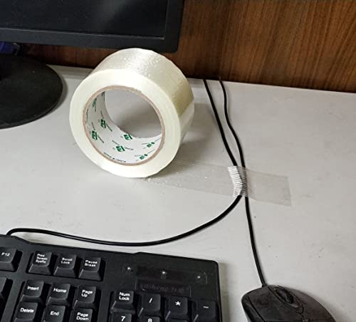 Image of BOMEI PACK Fiber Reinforced Packing Tape, 30Rolls Mono Filament Tape 2 inch x 35yds x 5.5Mil, for Packing and Strapping