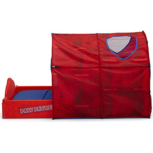 Image of Delta Children Nick Jr. PAW Patrol Sleep and Play Toddler Bed with Tent, Red