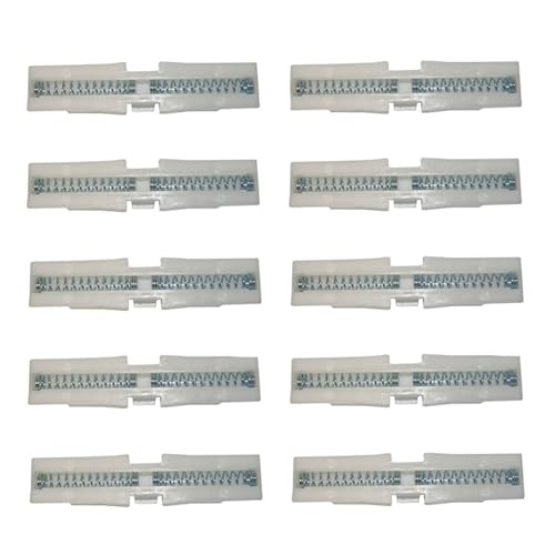 Deslizador superior de plástico newlifeappTM 1107 para puertas plegables de clóset (paquete de 10) – Guía de nailon de doble resorte de 4", compatible con canales de riel de 7/8" (abertura de 7/16") miniatura 1