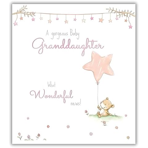 New Baby Granddaughter Congratulations Card - Eco-Friendly Cover