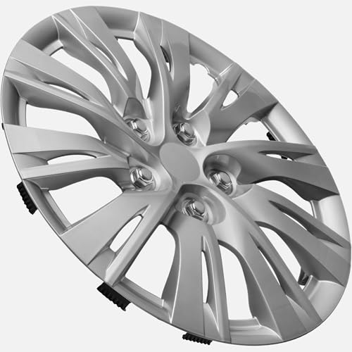 Image of LYDS Shift S Silver Universal 16 inch Premium ABS Hubcap Wheel Cover Replacement Set of 4 - OWC-16S