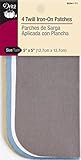 Dritz 55241-71 Patches, Iron-On, Twill, Light Colors, 5 x 5-Inch (4-Count)