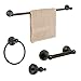 Dynasty Hardware Brentwood 4 Piece Towel Bar Set, Oil Rubbed Bronze 24" Towel Bar