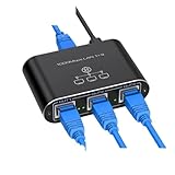 Interrupteurs industriels Répartiteur Ethernet 1 vers 3 LAN 1000 Mbps Gigabit RJ45 Switch avec câble d\'alimentation UC