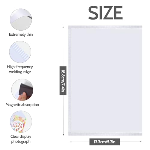 vivinin Picture Frame, 12 Pack 5x7 Magnetic, White Border, Reusable, Waterproof, Perfect Display Frame