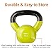 Amazon Basics Vinyl Kettlebell, 12 pound, Yellow