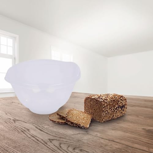 Large Mixing Bowls Non-Slip Soft Grip Clear Plastic Mixing Bowl Microwave and Dishwasher Safe, Compact Stackable 2 Liter - Image 2