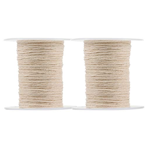 Housoutil 60m Pure Cotton Candle Wicks Non-Smoke for Candle Making DIY Craft Projects