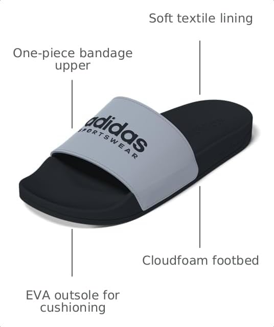 Image of adidas Mens Adilette Shower Arsenal Slides Casual Sandals Casual - Red