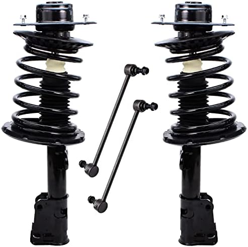 Detroit Axle - 2WD Front Left & Right Side Strut & Spring Assembly + Sway Bar Links Replacement for Chrysler Town & Country Voyager Dodge Grand Caravan - 4pc Set