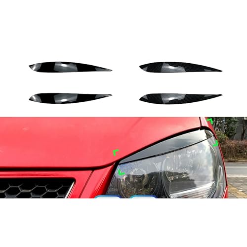 Paupières de phares pour VW Polo 9N 2005-2009 masquer rayures garniture protection noir