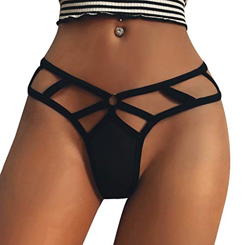 F_Gotal Clearance Sexy Underwear for Women Lace G-String Bowknot Strappy Panties Sexy Thongs Knickers Briefs