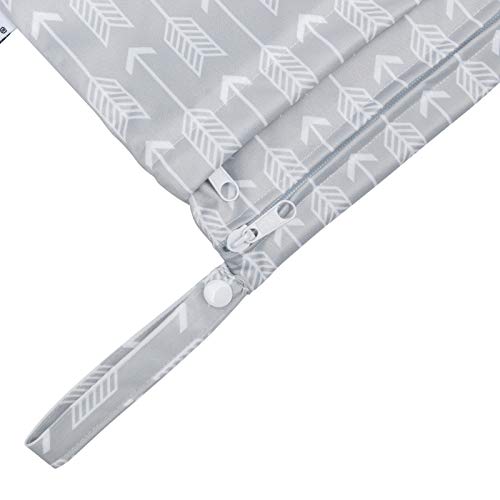 image for ALVABABY 3pcs Baby Cloth Diaper Wet/Dry Bags|Waterproof Reusable with 