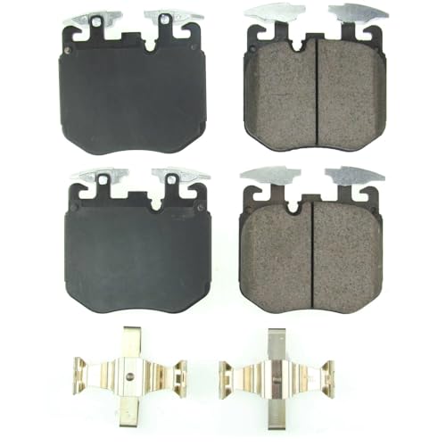 Image of PowerStop Front Brake Pads for BMW 540i 2017-23 |540i xDrive 2017-23 |740e xDrive 2017-19 |740i 2017-22 |740i xDrive 2017-22 - Z17 Ceramic Brake Pads with Installation Hardware, 17-1868