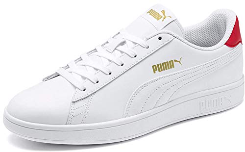 PUMA Mens Smash V2 Lace Up Sneakers Shoes Casual - White - Size 11.5 D