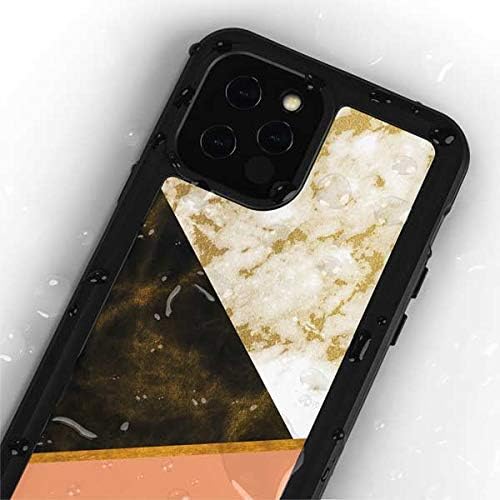 Skinit Waterproof Phone Case Compatible with iPhone 12 Pro Max - Colored Marble Design