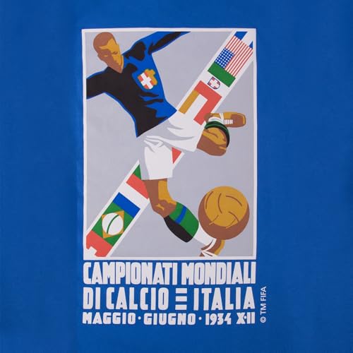 Italy 1934 World Cup Emblem T-Shirt Blue Xl - 3