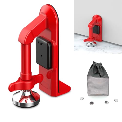 Upgraded Portable Door Stop Alarm with Strong Grip to The Floor, Non-Slip Door Stoppers Security Alarm Lasts 5 Seconds with 80dB, Perfect for Travel & Home Security