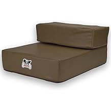 Weebo Pets Smooth Steps Folding Leather Pet Stairs Brown