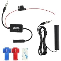 Antena de coche con amplificador universal de 12 V, antena FM AM