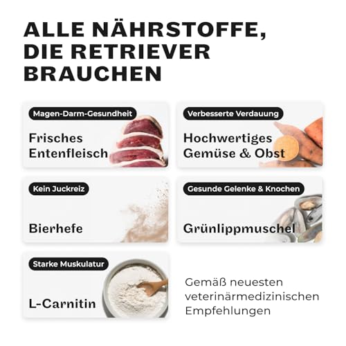 HEY HOLY Premium Trockenfutter für Schäferhunde 100% getreidefrei | 7kg Hundefutter für ausgewachsene Schäferhunde mit Ente | Hochverträglich aus natürlichen Zutaten