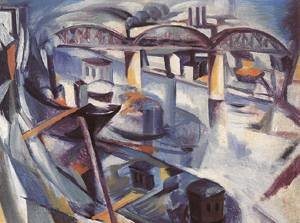 Peinture à l'huile Reproductions de Bank de The Seine Tableau Armand Schonberger Toile 30 x 36