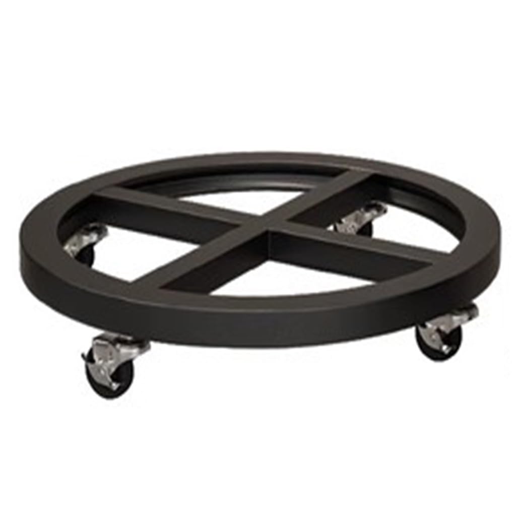 CXVHsertWR rolling plant caddy, Plant Caddy Heavy Duty Stand with Wheels Metal Wrought(Nero,33cm)